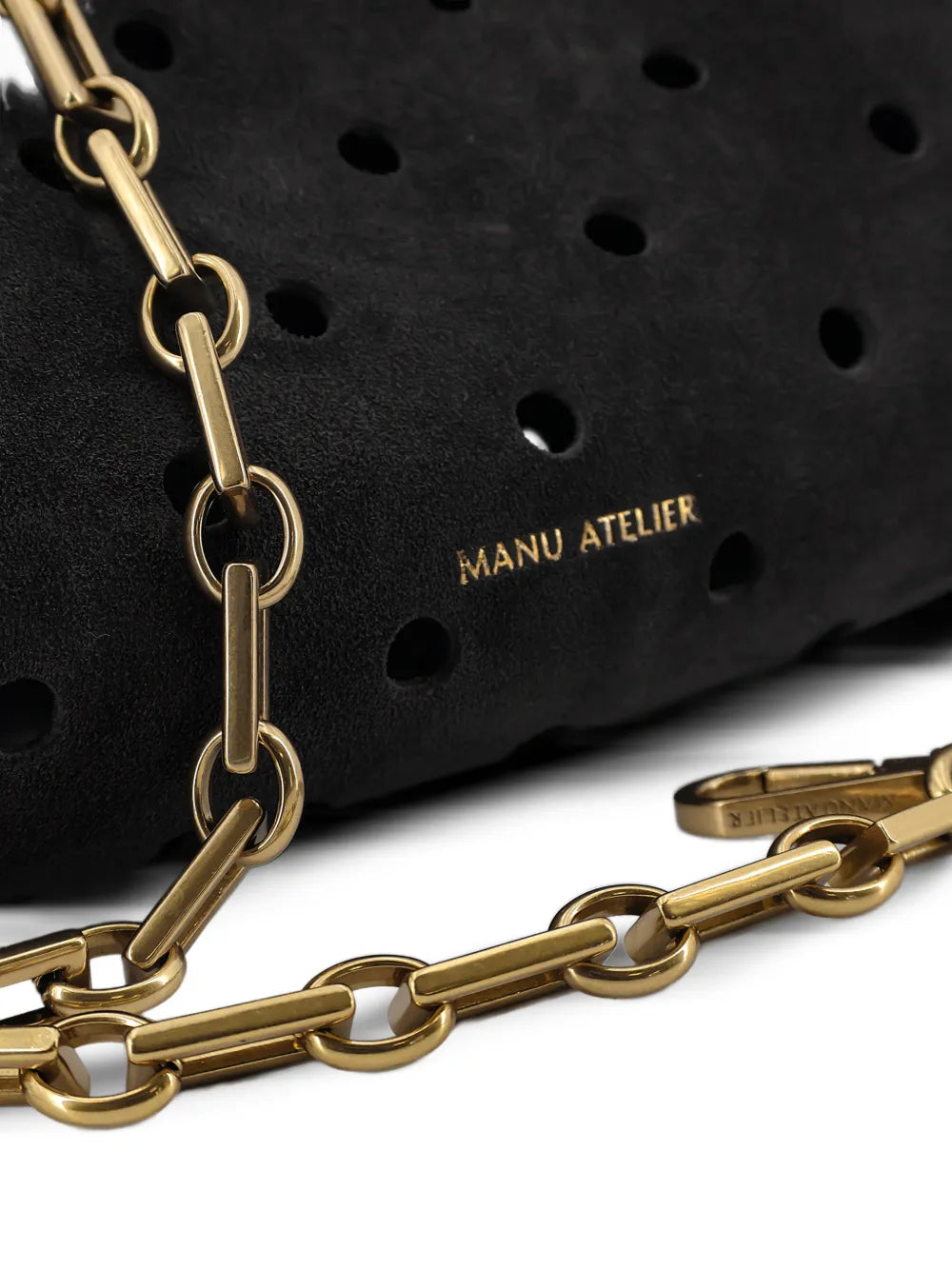 Manu Atelier Mini Cylinder Perforated Shoulder Bag