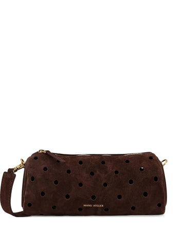 Manu Atelier Mini Cylinder Perforated Shoulder Bag