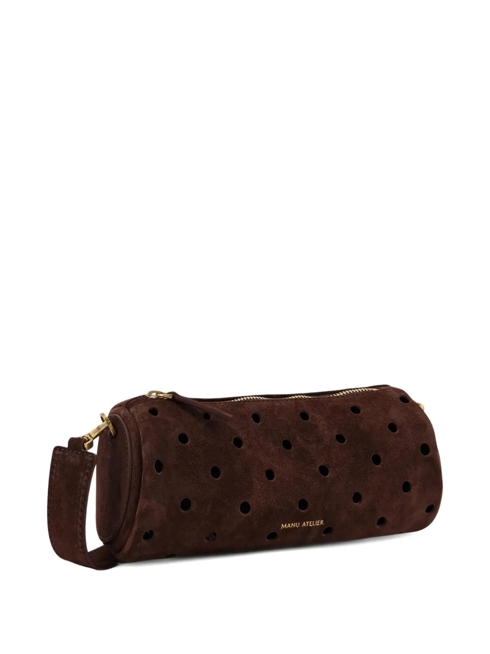 Manu Atelier Mini Cylinder Perforated Shoulder Bag
