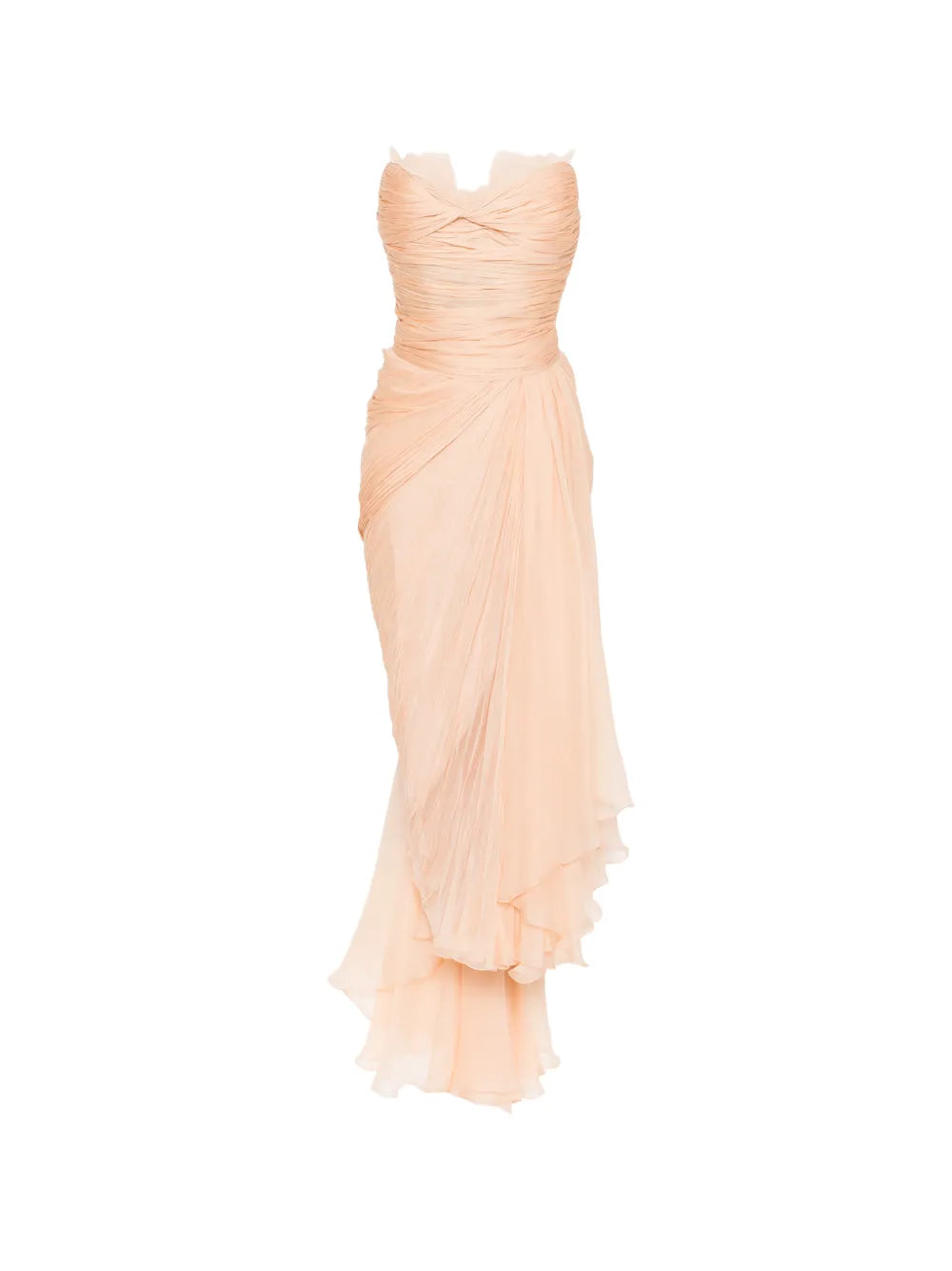 Maria Lucia Hohan Jolie Strapless Ruffled Midi Dress
