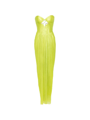 Maria Lucia Hohan Stephanie Strapless Cut Out Maxi Dress