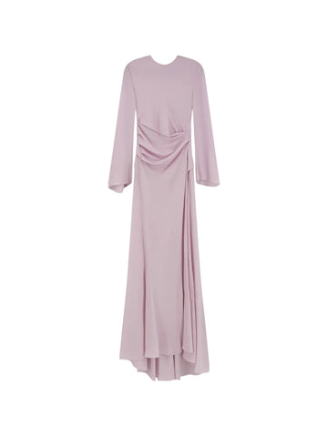 Alexander Mcqueen Long Sleeve Draped Maxi Dress