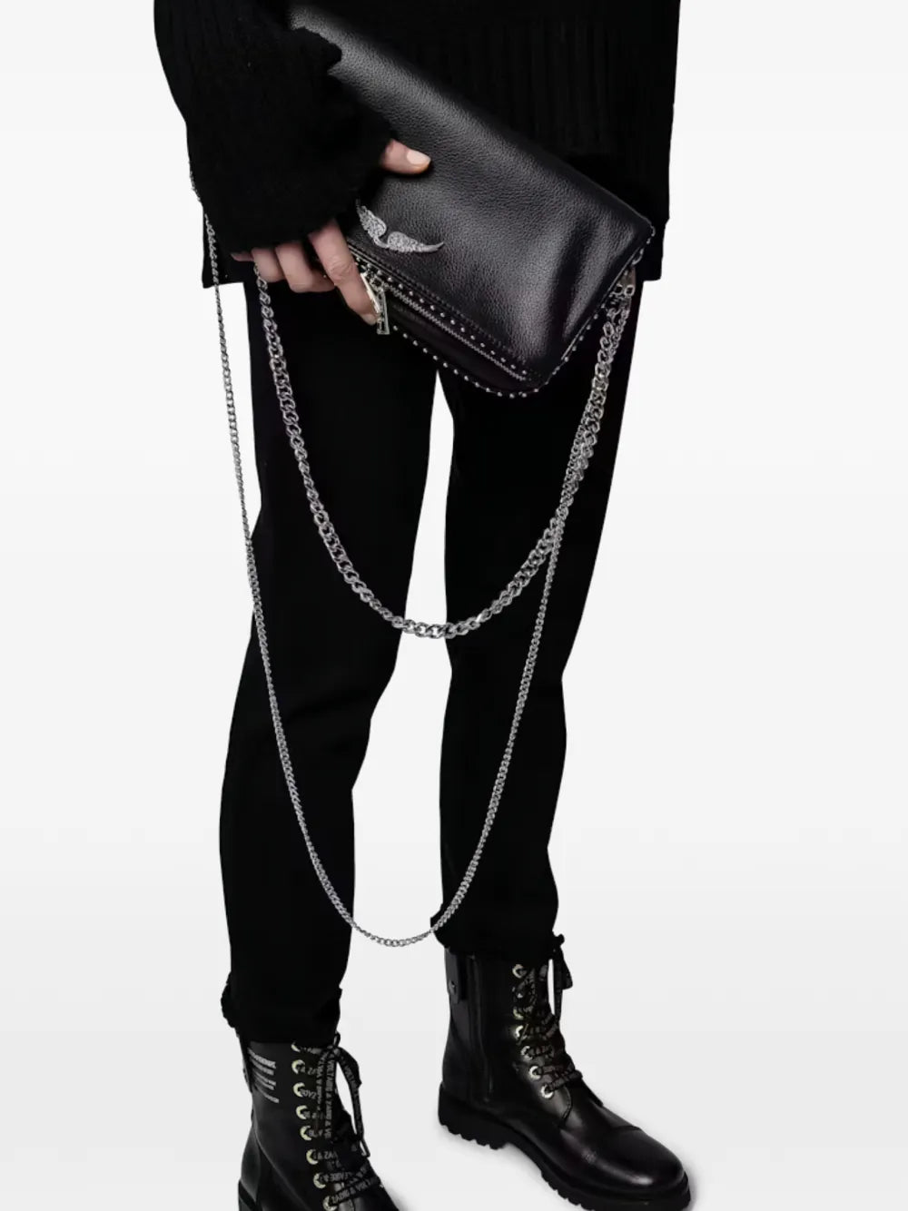 Zadigvoltaire Wings Stud Shoulder Bag