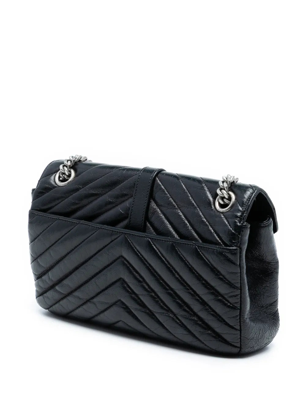 Saint Laurent Pre Owned 2015 Medium Crinkled Calfskin Punk Chain Bag Shoulder Bag