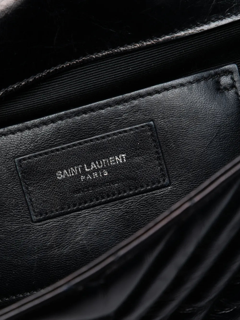Saint Laurent Pre Owned 2015 Medium Crinkled Calfskin Punk Chain Bag Shoulder Bag