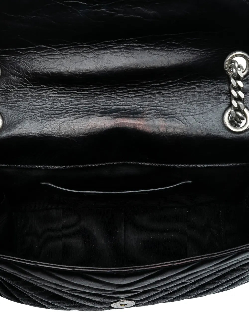 Saint Laurent Pre Owned 2015 Medium Crinkled Calfskin Punk Chain Bag Shoulder Bag