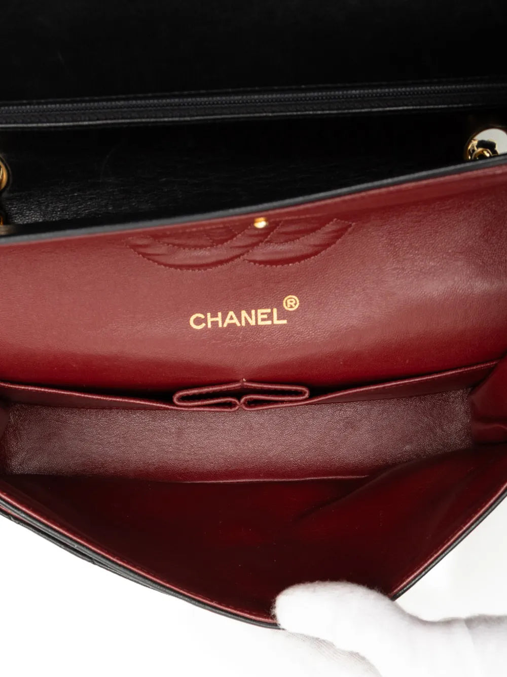 Chanel Pre Owned 1989 1991 Medium Classic Lambskin Double Flap Shoulder Bag
