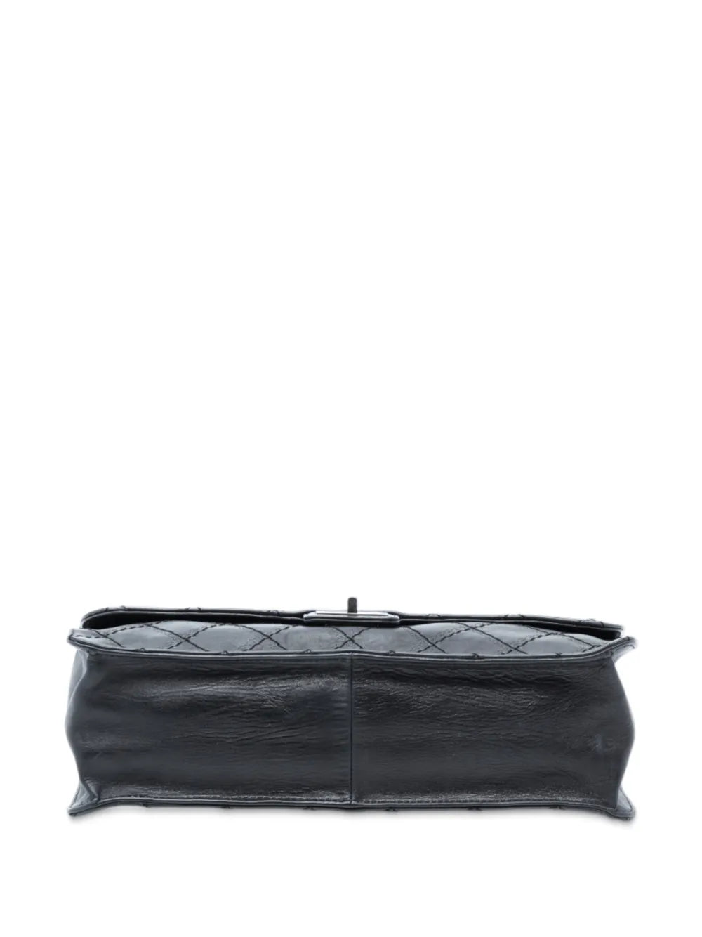 Chanel Pre Owned 2012 Embossed Cc Quilted Aged Calfskin Reissue 255 Single Flap 227 Shoulder Bag