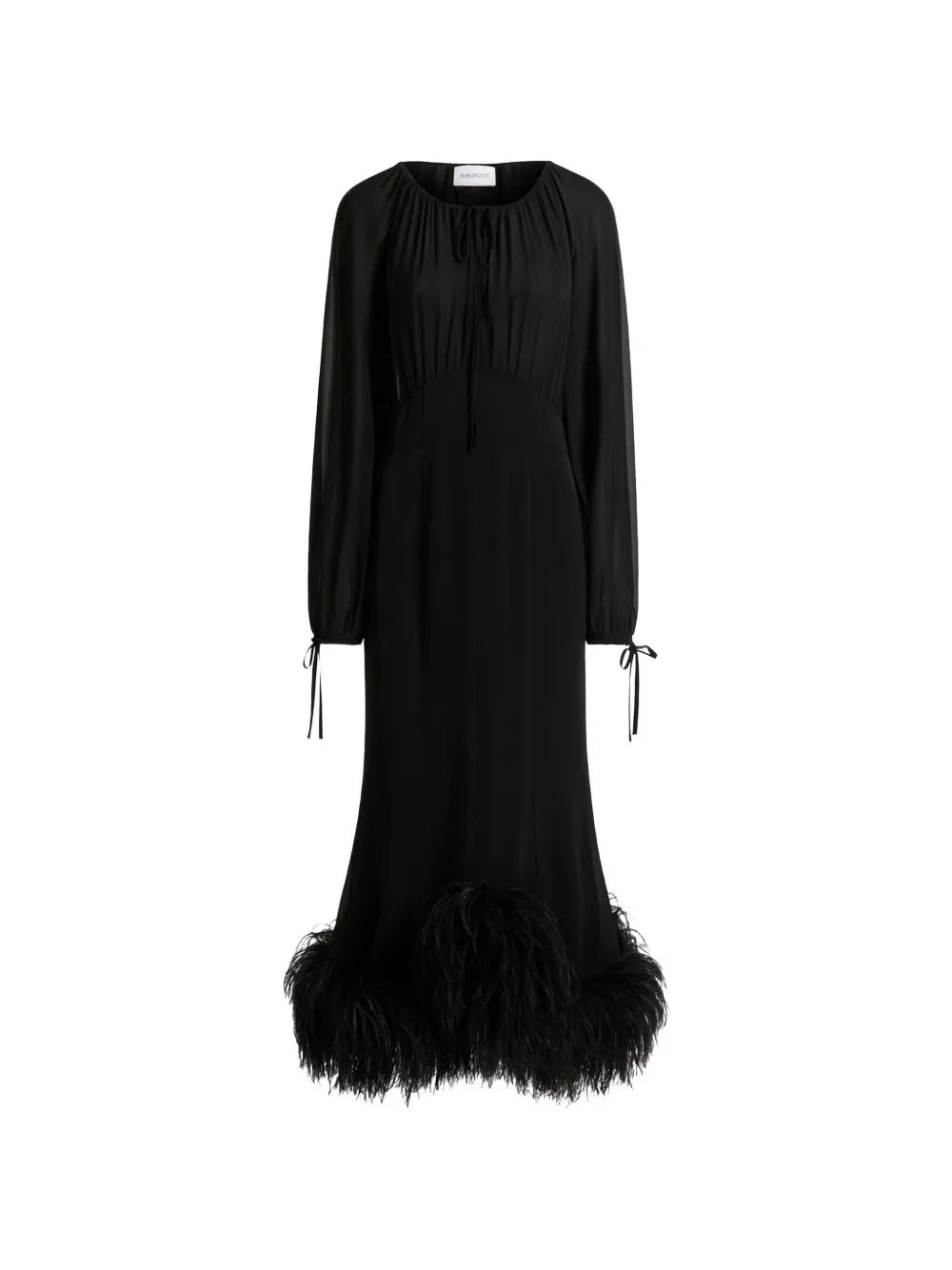 16Arlington Davis Feather Trim Midi Dress