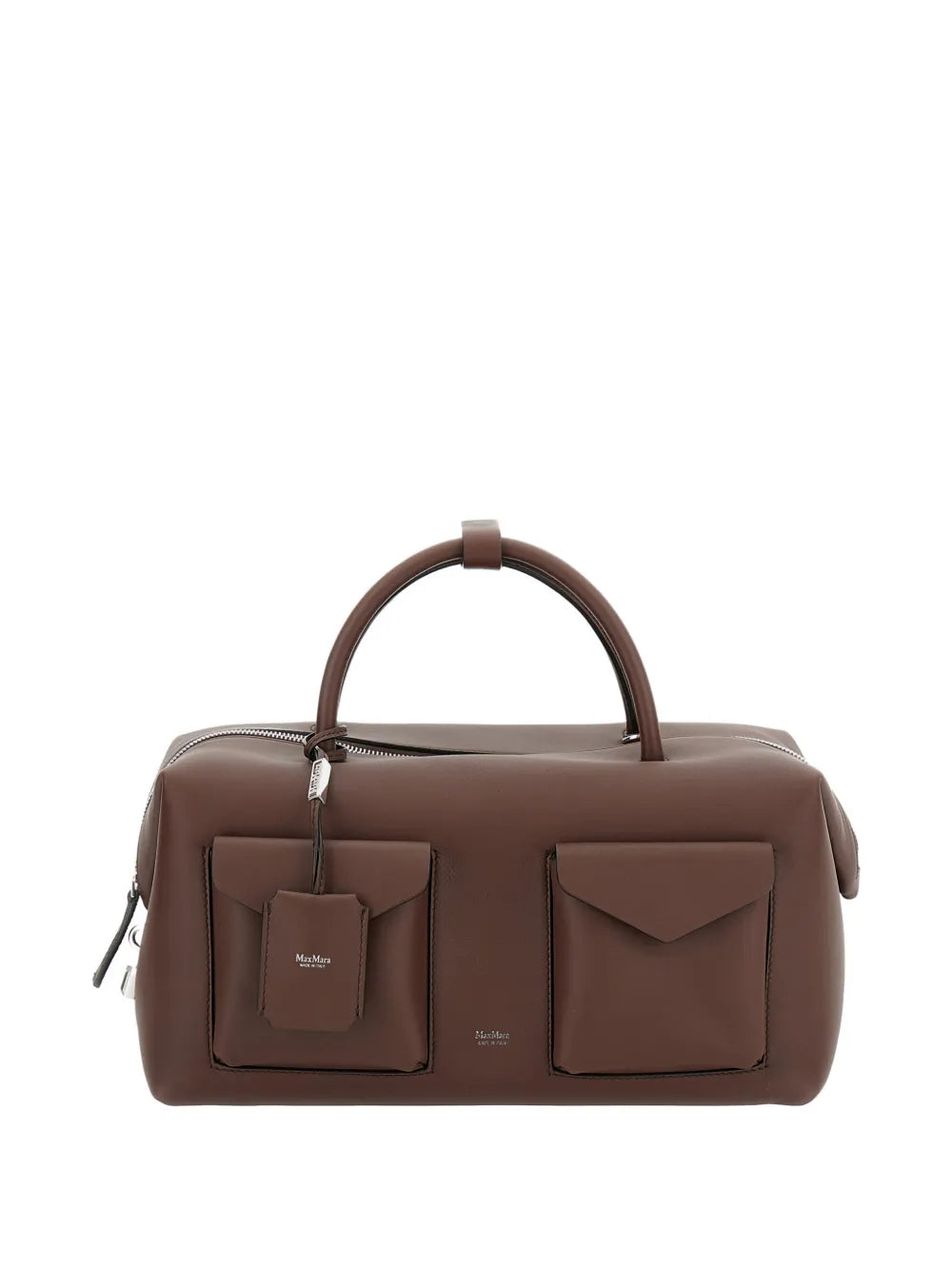 Max Mara Padlock Flap Leather Shoulder Bag
