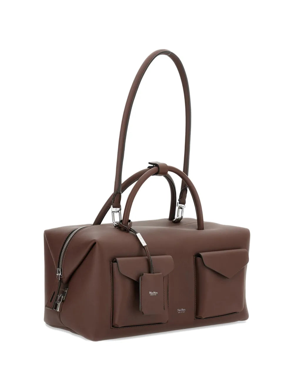 Max Mara Padlock Flap Leather Shoulder Bag