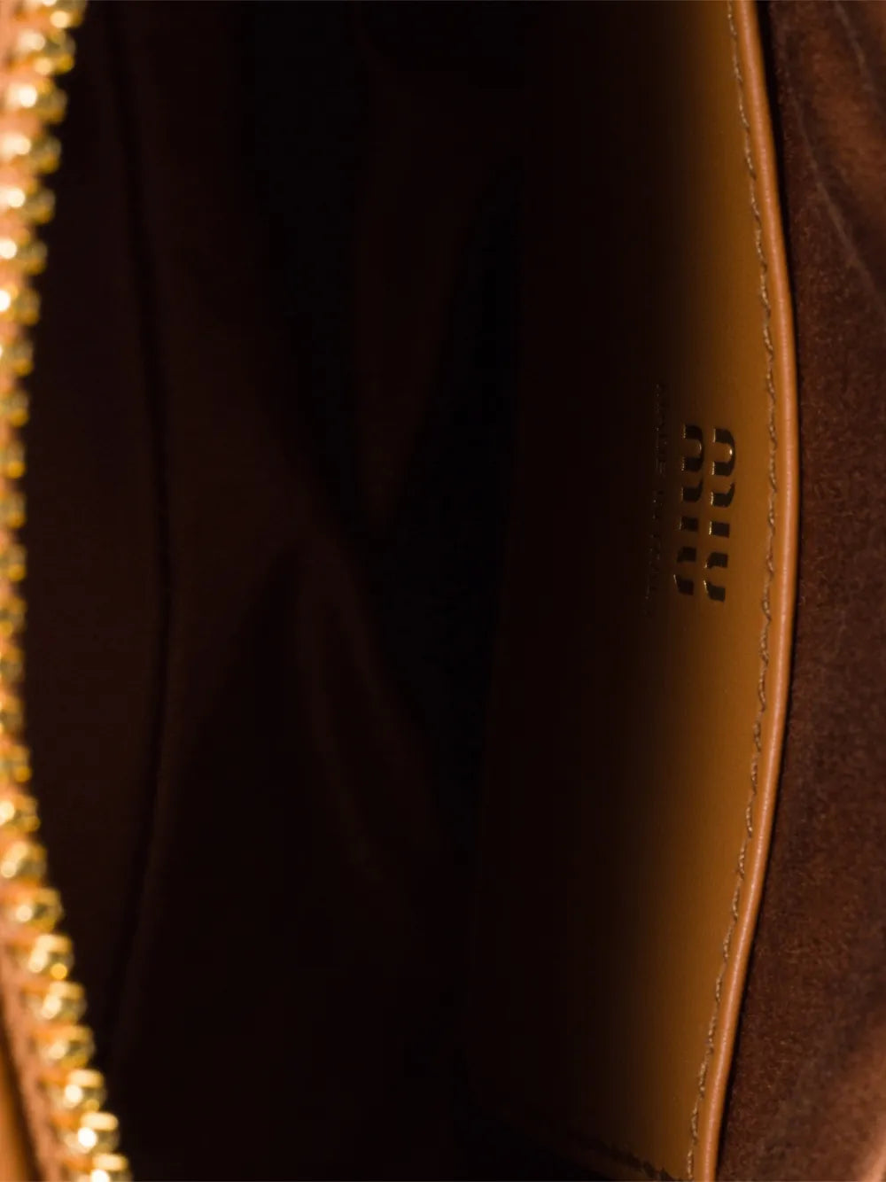 Miu Miu Beau Embossed Logo Leather Shoulder Bag