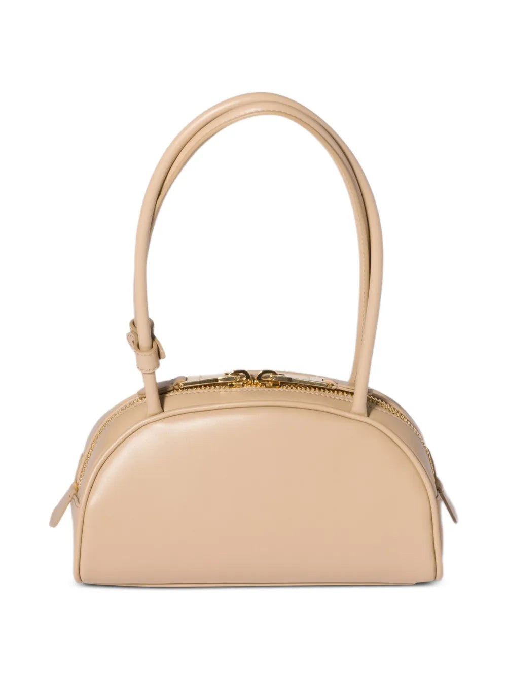 Miu Miu Beau Embossed Logo Leather Shoulder Bag