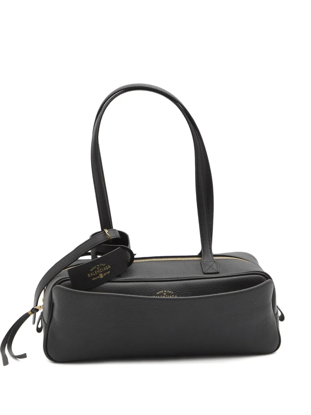 Balenciaga Top Handle Embossed Bowling Bag