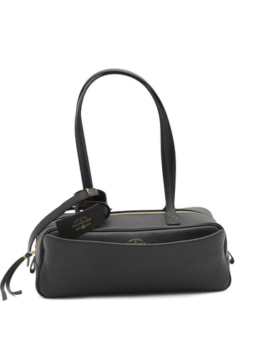 Balenciaga Top Handle Embossed Bowling Bag