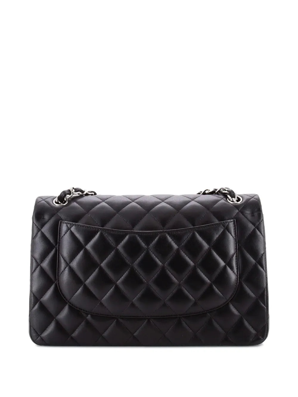 Chanel Pre Owned Classic Double Flap Bag Quilted Lambskin Jumbo Shoulder Bag