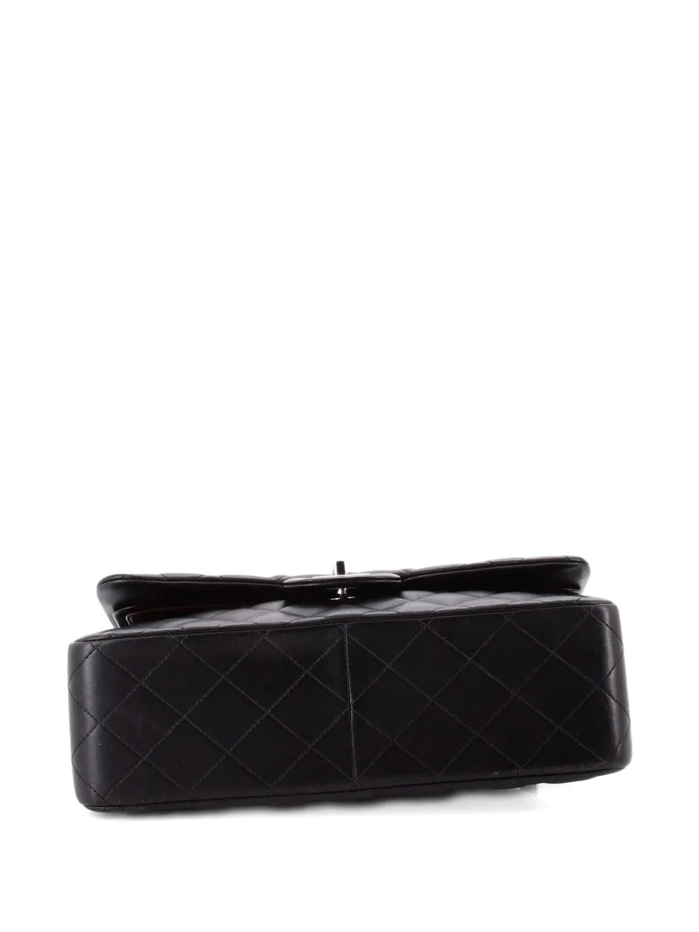 Chanel Pre Owned Classic Double Flap Bag Quilted Lambskin Jumbo Shoulder Bag