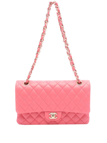 Chanel Pre Owned 2020 Medium Classic Lambskin Double Flap Shoulder Bag