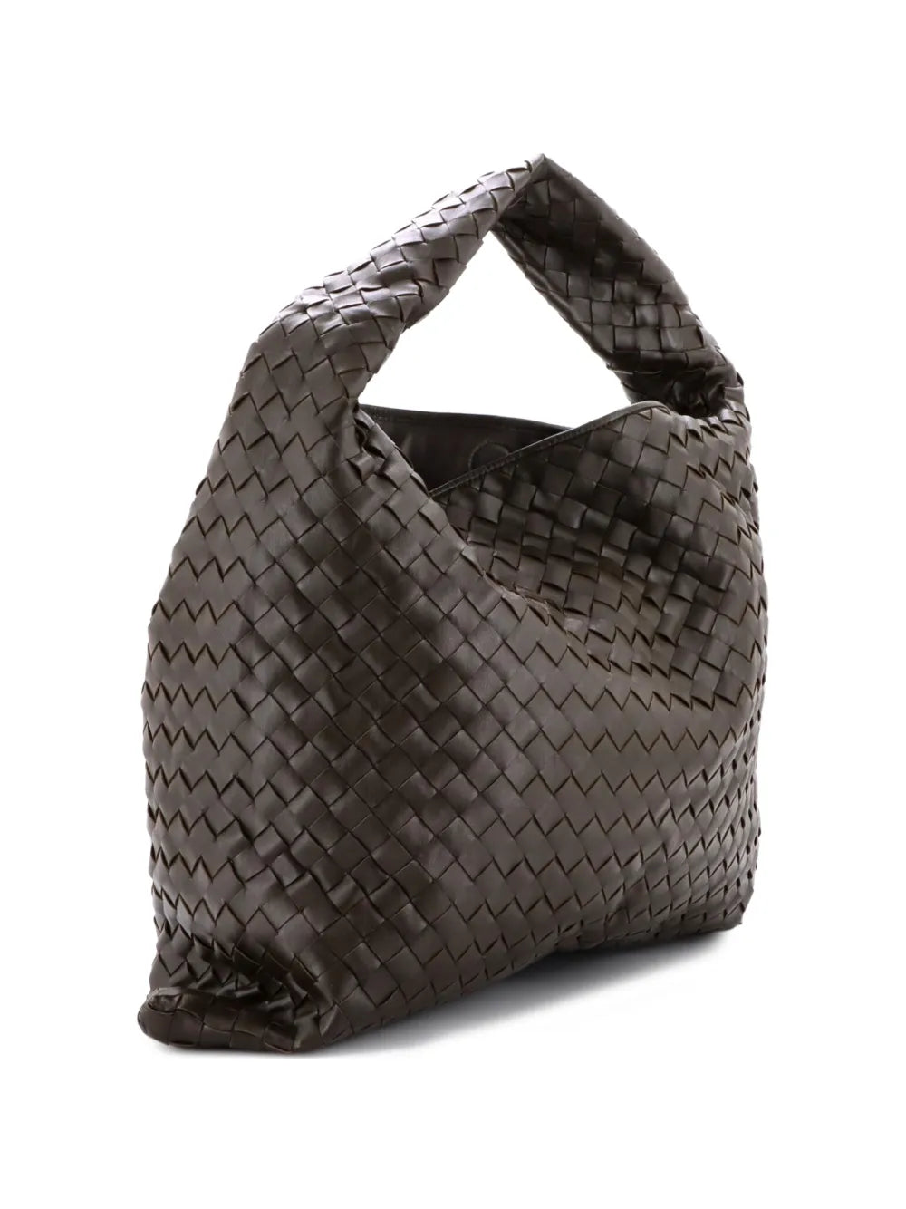 Bottega Veneta Pre Owned Hop Intrecciato Leather Large Hobo Bag