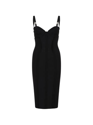 Elisabetta Franchi Sweetheart Neck Midi Dress