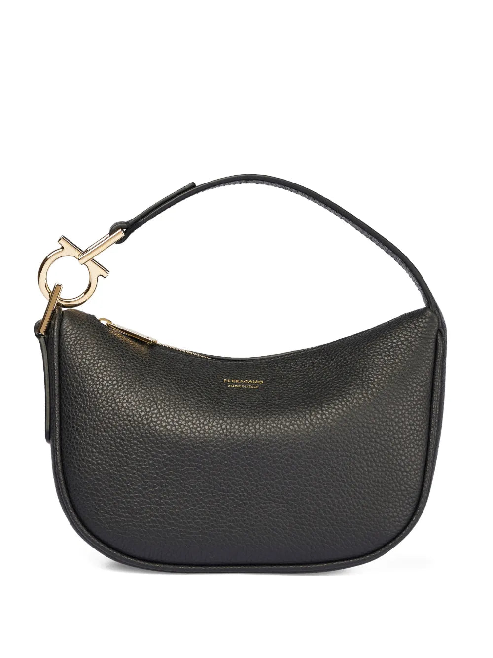 Ferragamo Textured Horseshoe Shoulder Bag