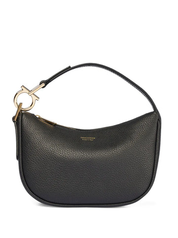 Ferragamo Textured Horseshoe Shoulder Bag