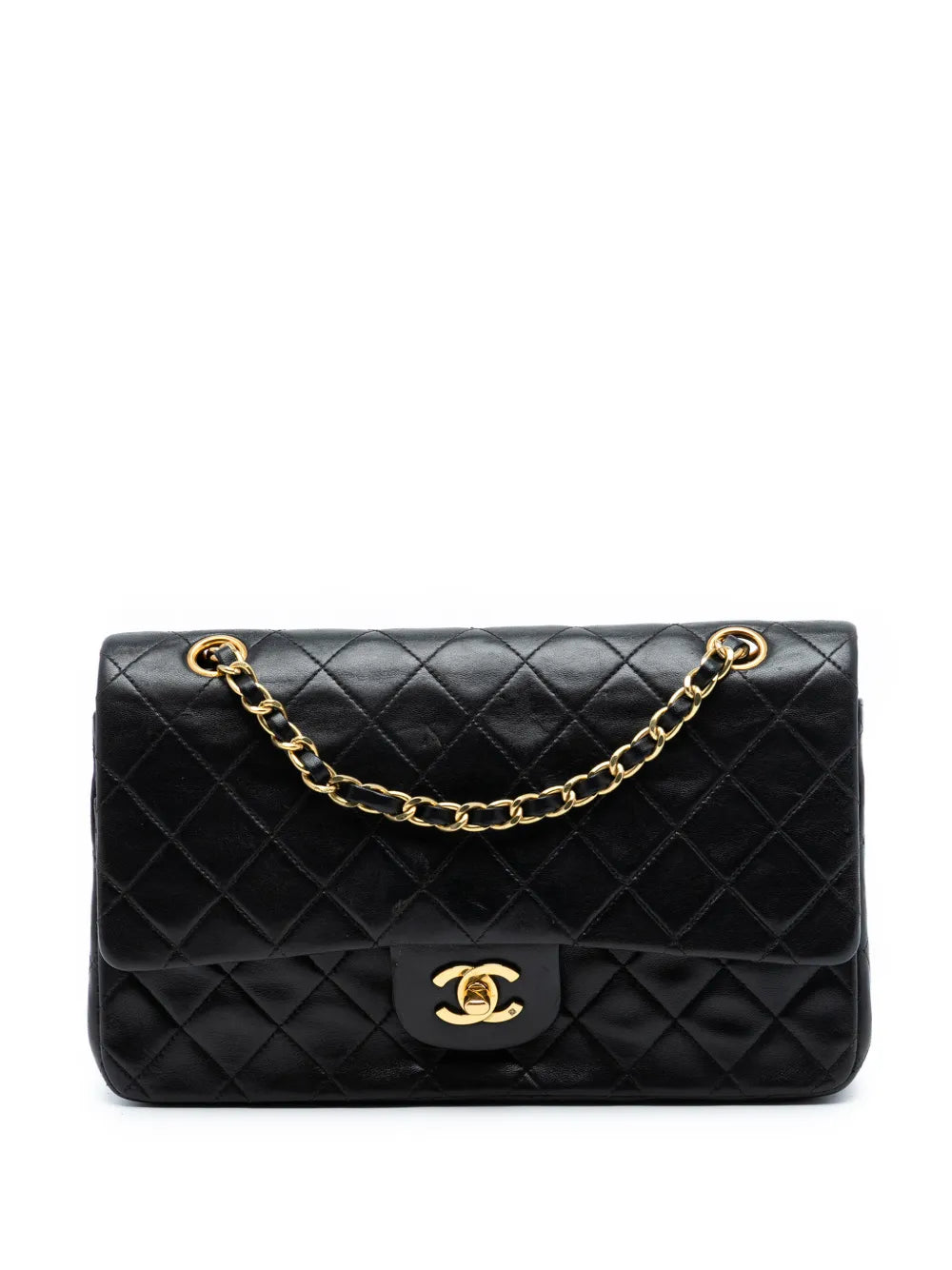 Chanel Pre Owned 1994 1996 Medium Classic Lambskin Double Flap Shoulder Bag
