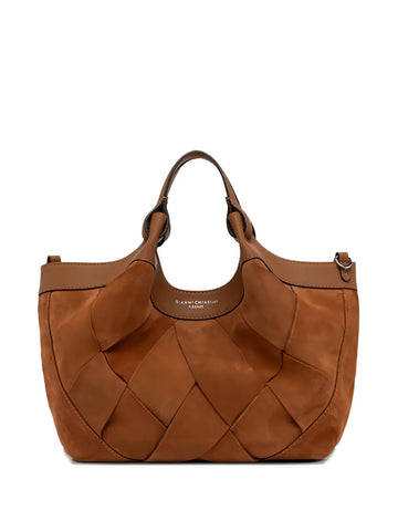 Gianni Chiarini Dua Woven Leather Shoulder Bag