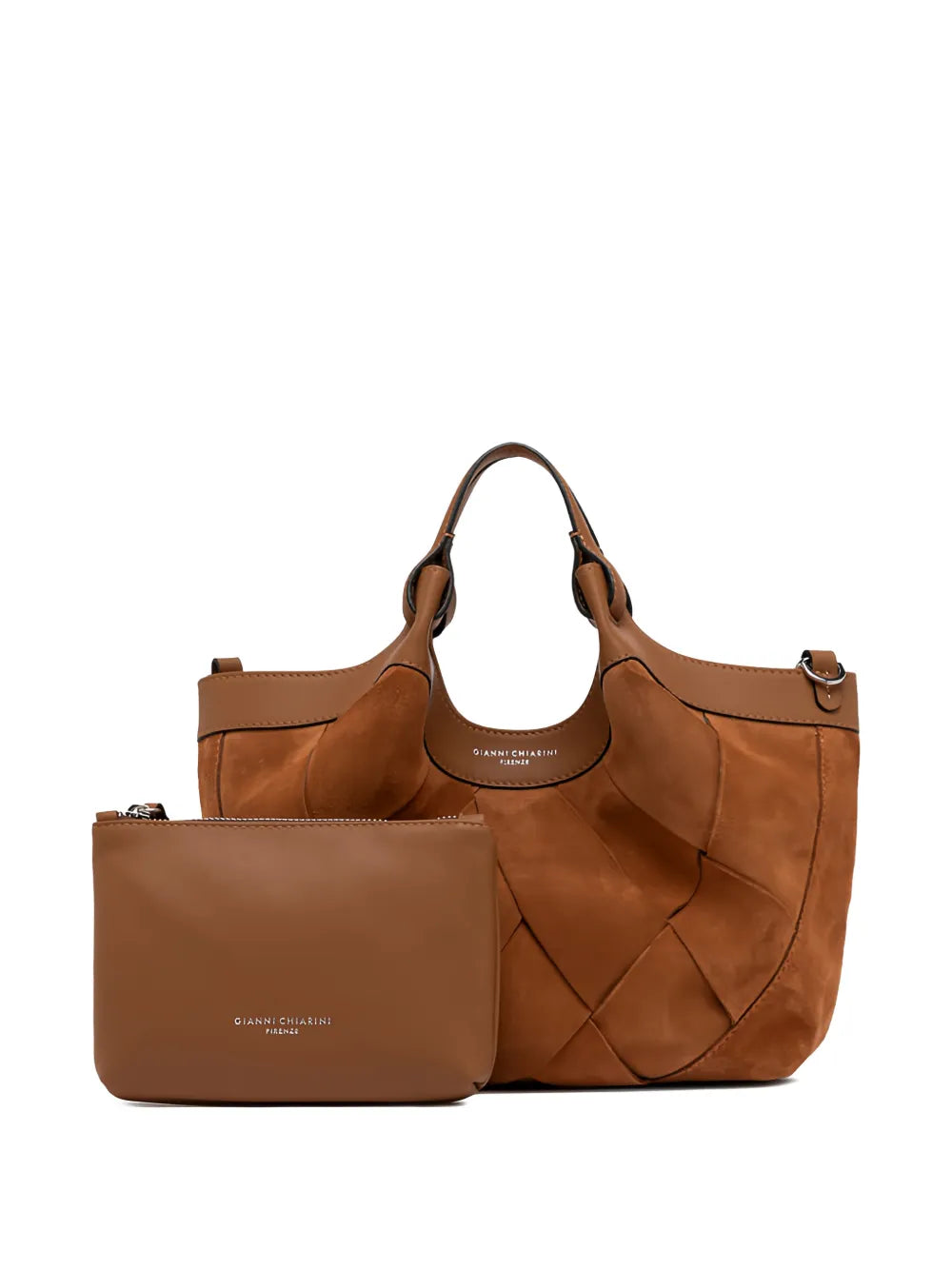 Gianni Chiarini Dua Woven Leather Shoulder Bag