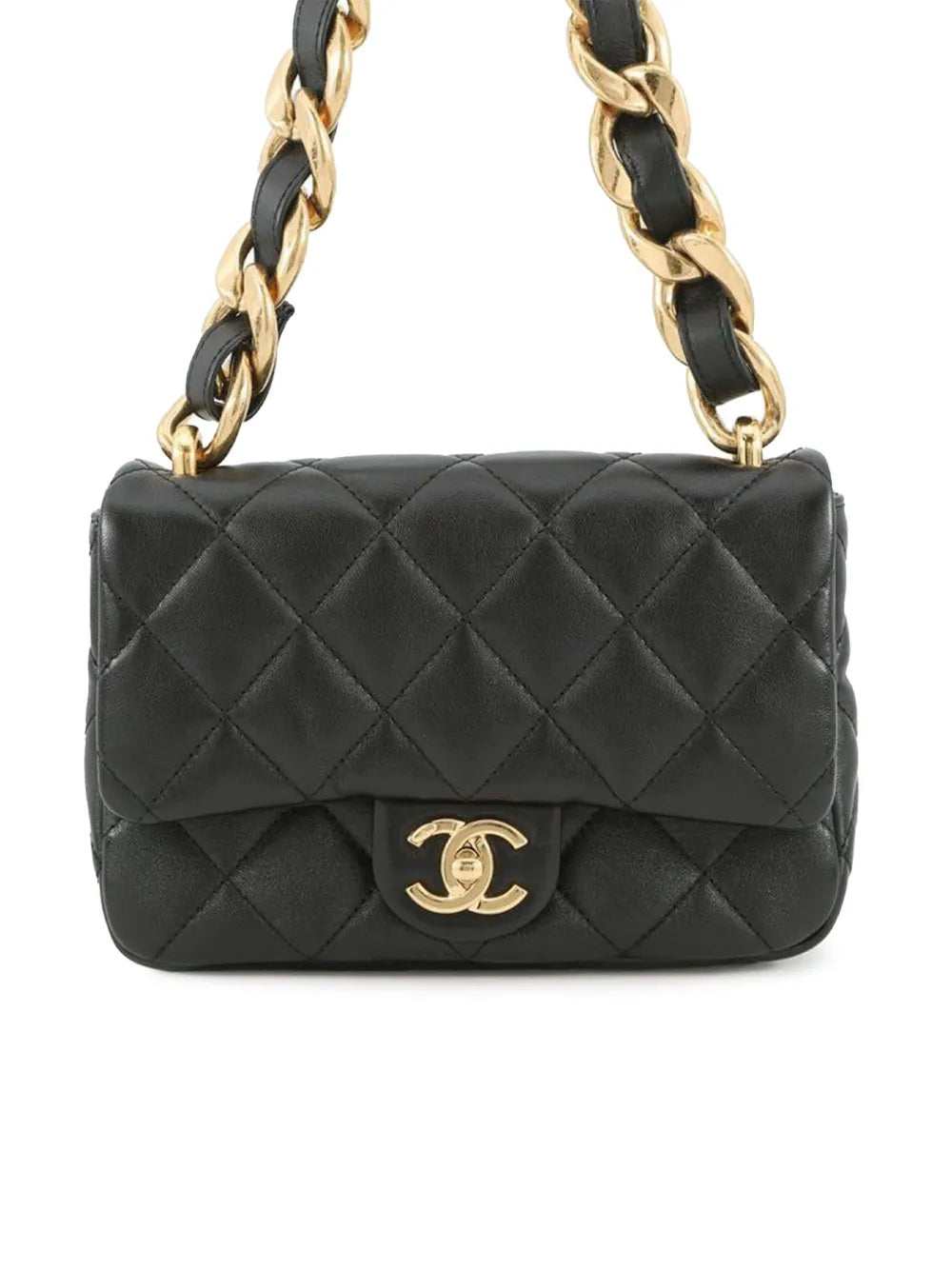 Chanel Pre Owned 2021 2025 Small Quilted Lambskin Funky Town Flap Shoulder Bag