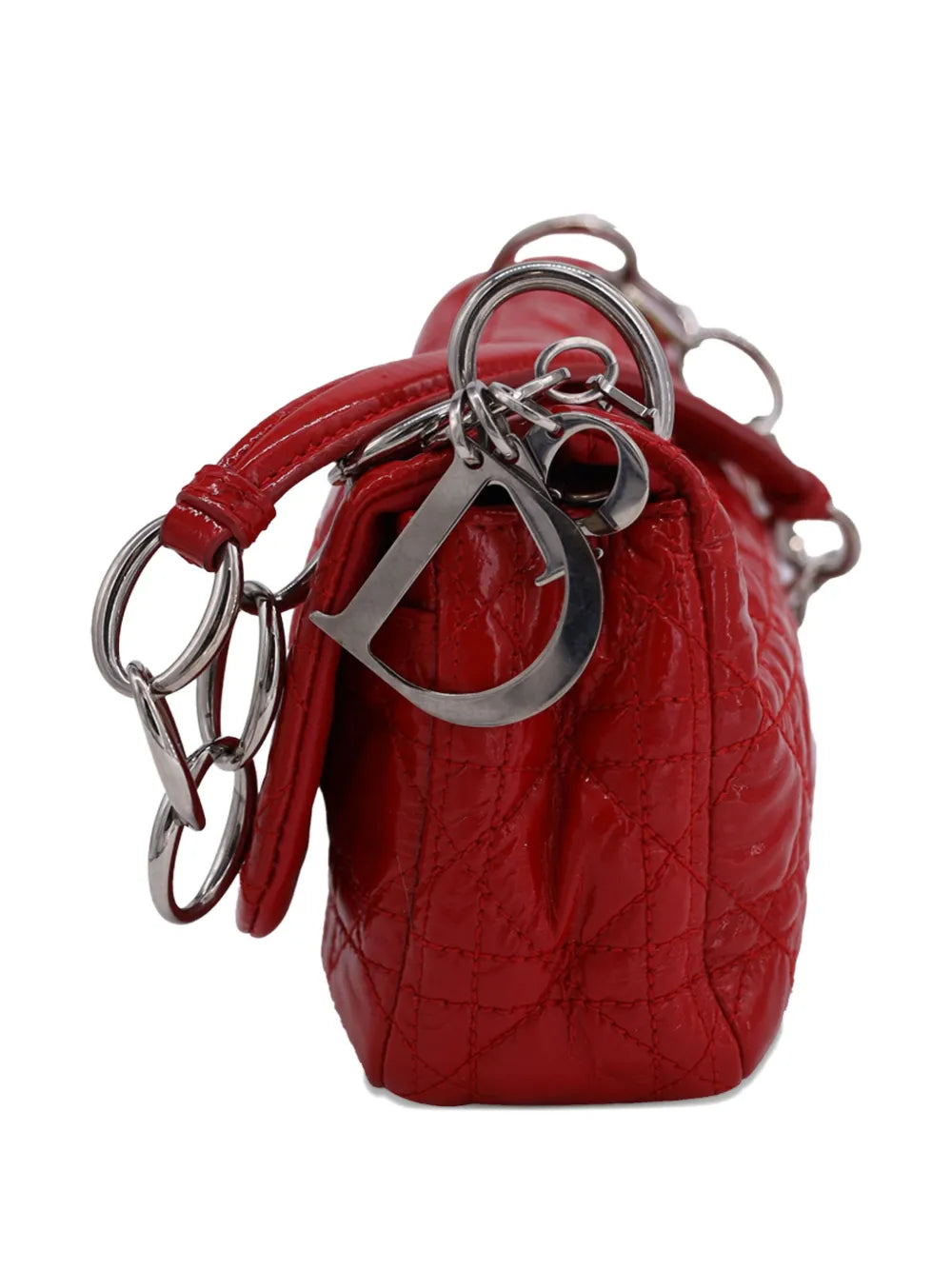 Christian Dior Pre Owned Rendezvous Cannage Quilted Shoulder Bag