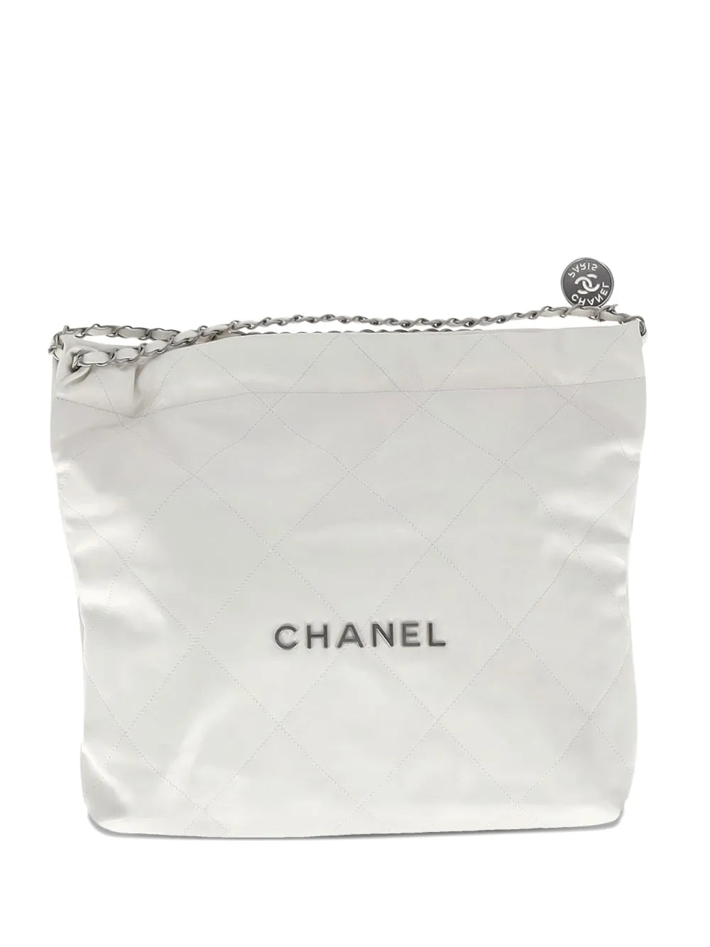 Chanel Pre Owned Quilted Chain Link Small 22 Bag