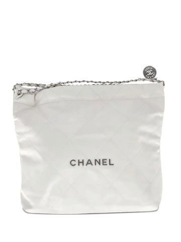 Chanel Pre Owned Quilted Chain Link Small 22 Bag