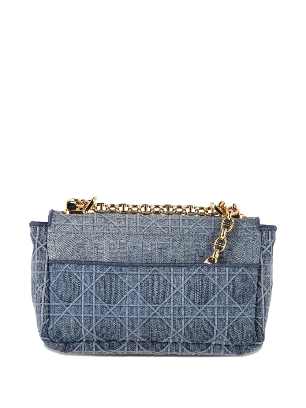 Christian Dior Pre Owned Small Caro Denim Shoulder Bag