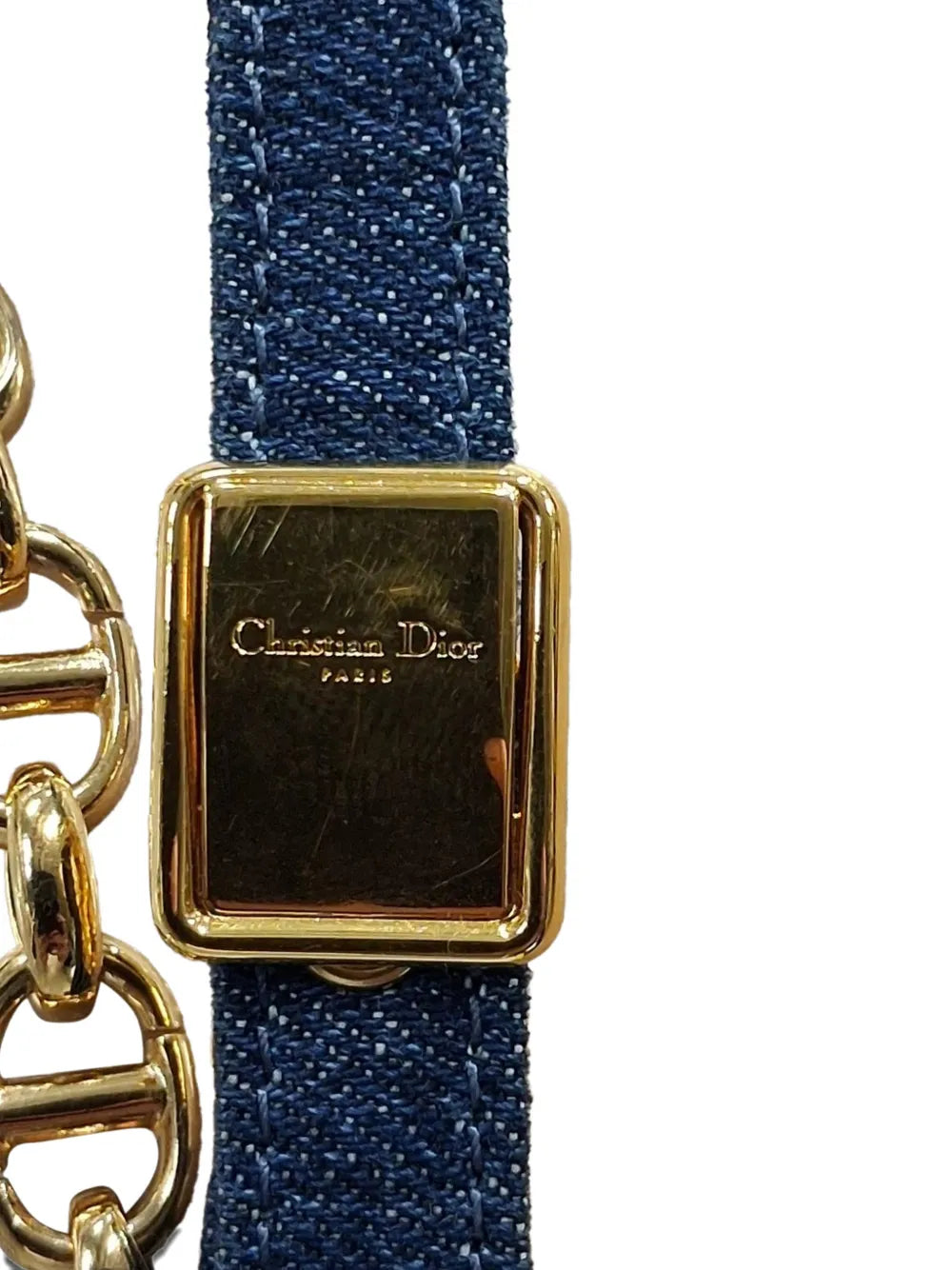 Christian Dior Pre Owned Small Caro Denim Shoulder Bag