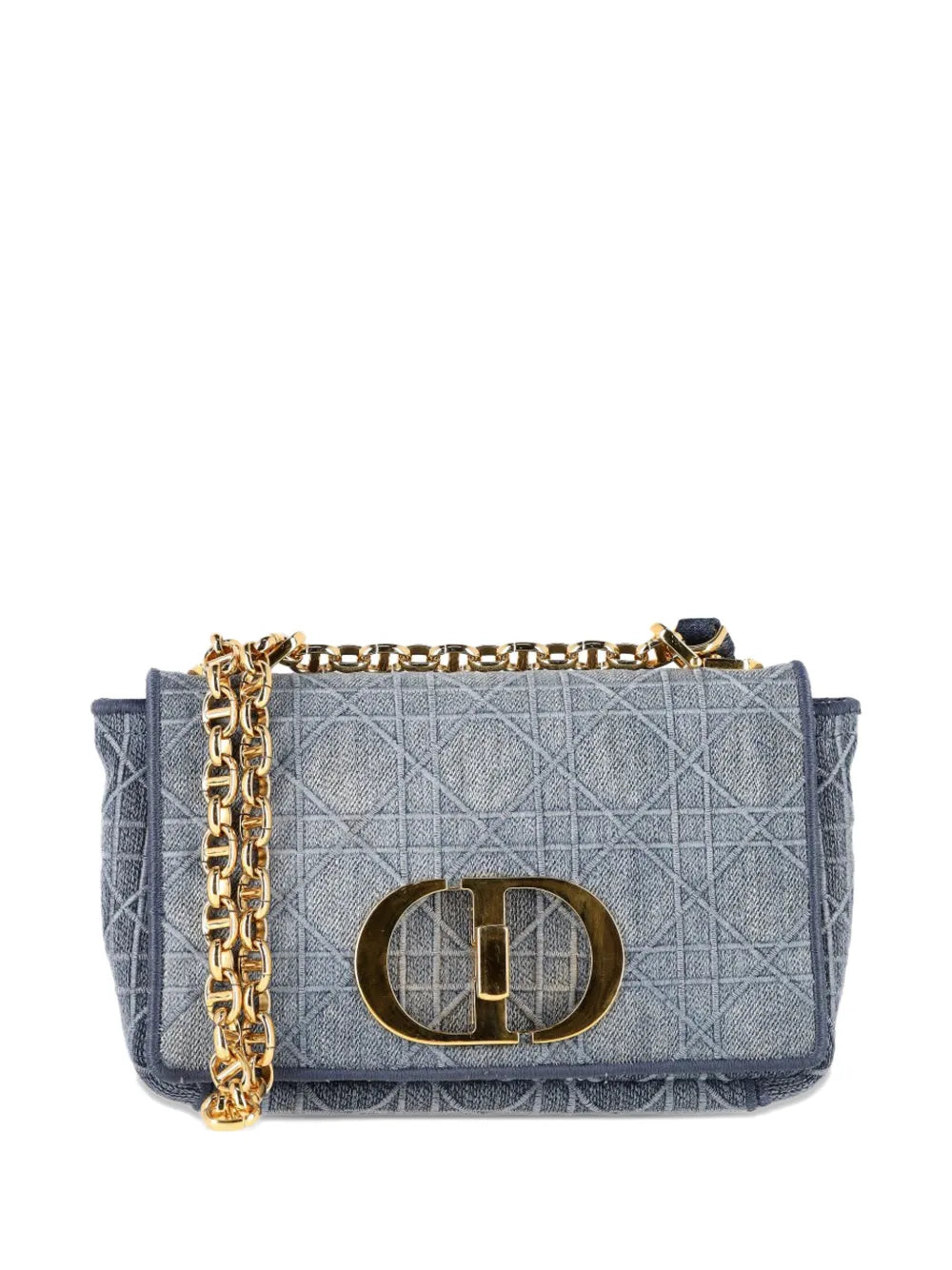 Christian Dior Pre Owned Small Caro Denim Shoulder Bag