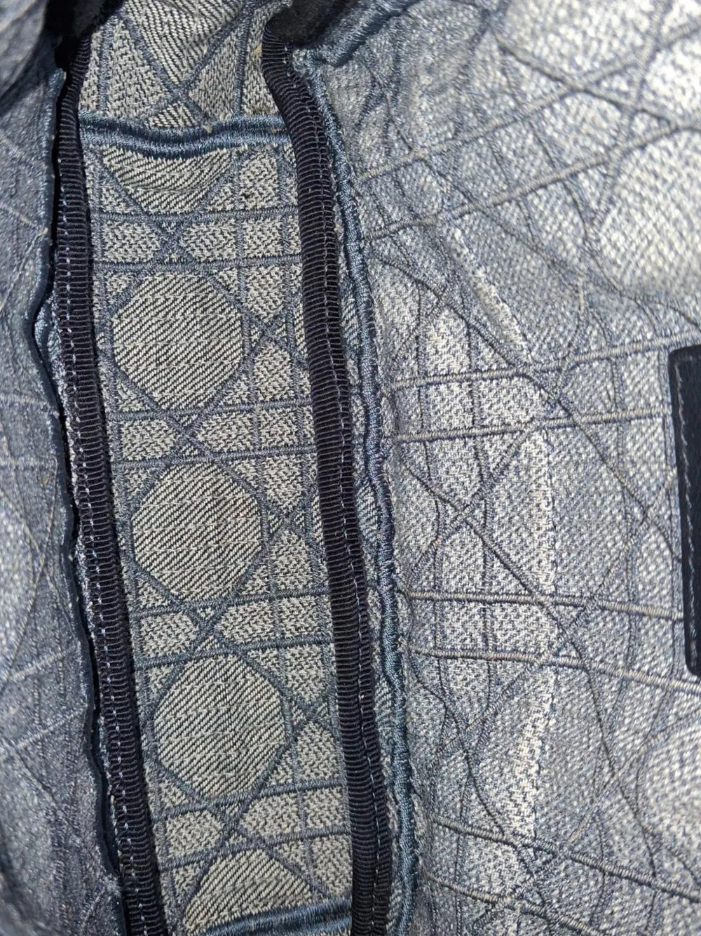 Christian Dior Pre Owned Small Caro Denim Shoulder Bag