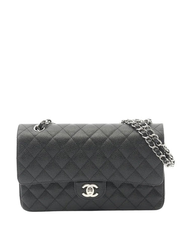 Chanel Pre Owned 2017 2018 Medium Classic Caviar Double Flap Shoulder Bag