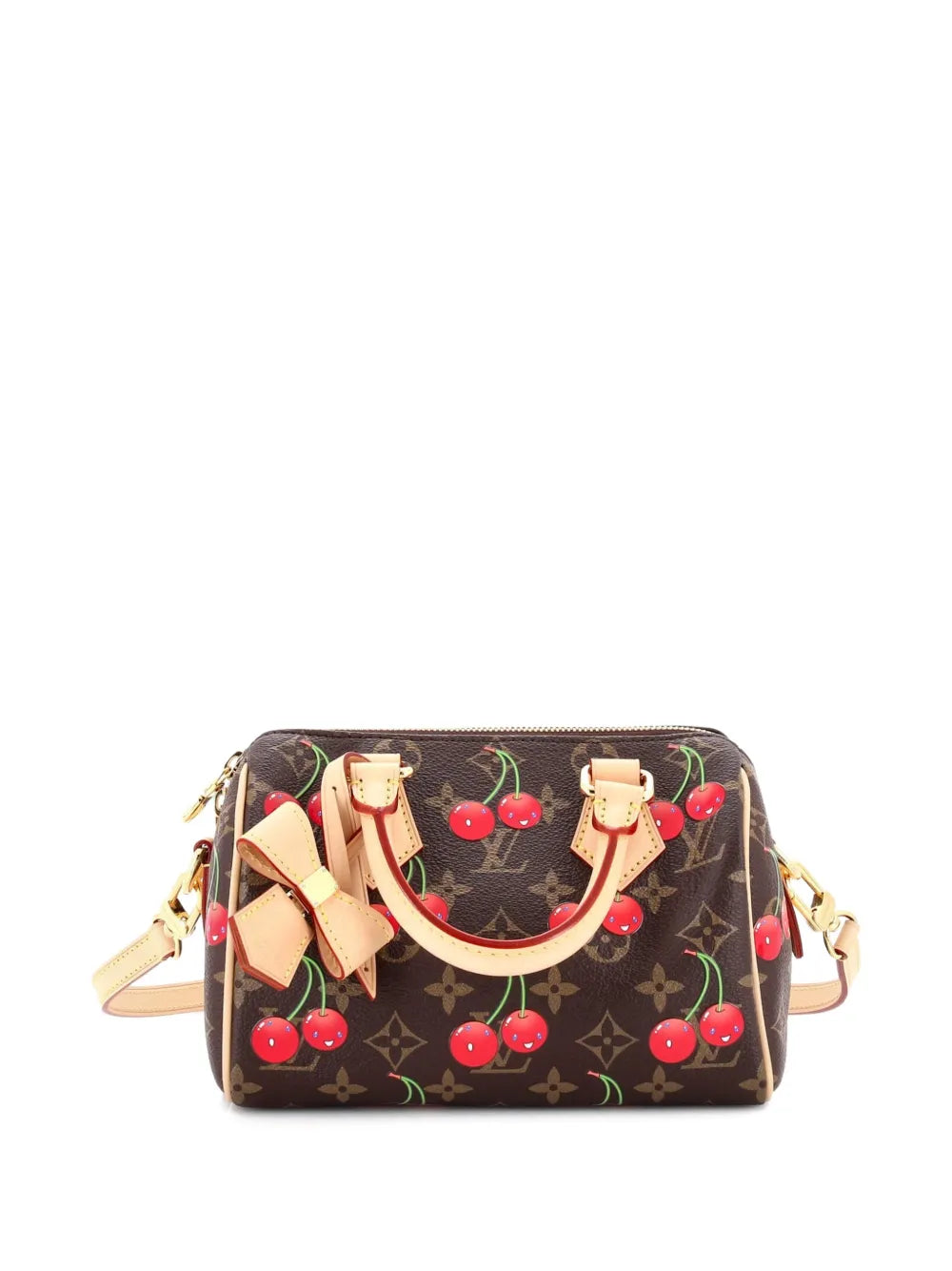 Louis Vuitton Pre Owned X Takashi Murakami Speedy Bandouliere Bag Limited Edition Monogram Cerises 20 Shoulder Bag