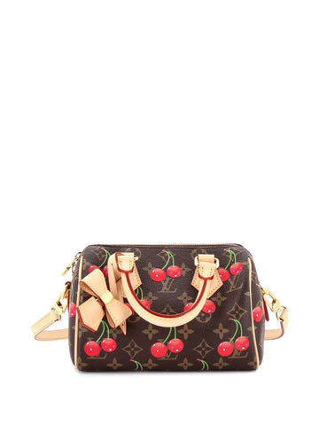 Louis Vuitton Pre Owned X Takashi Murakami Speedy Bandouliere Bag Limited Edition Monogram Cerises 20 Shoulder Bag