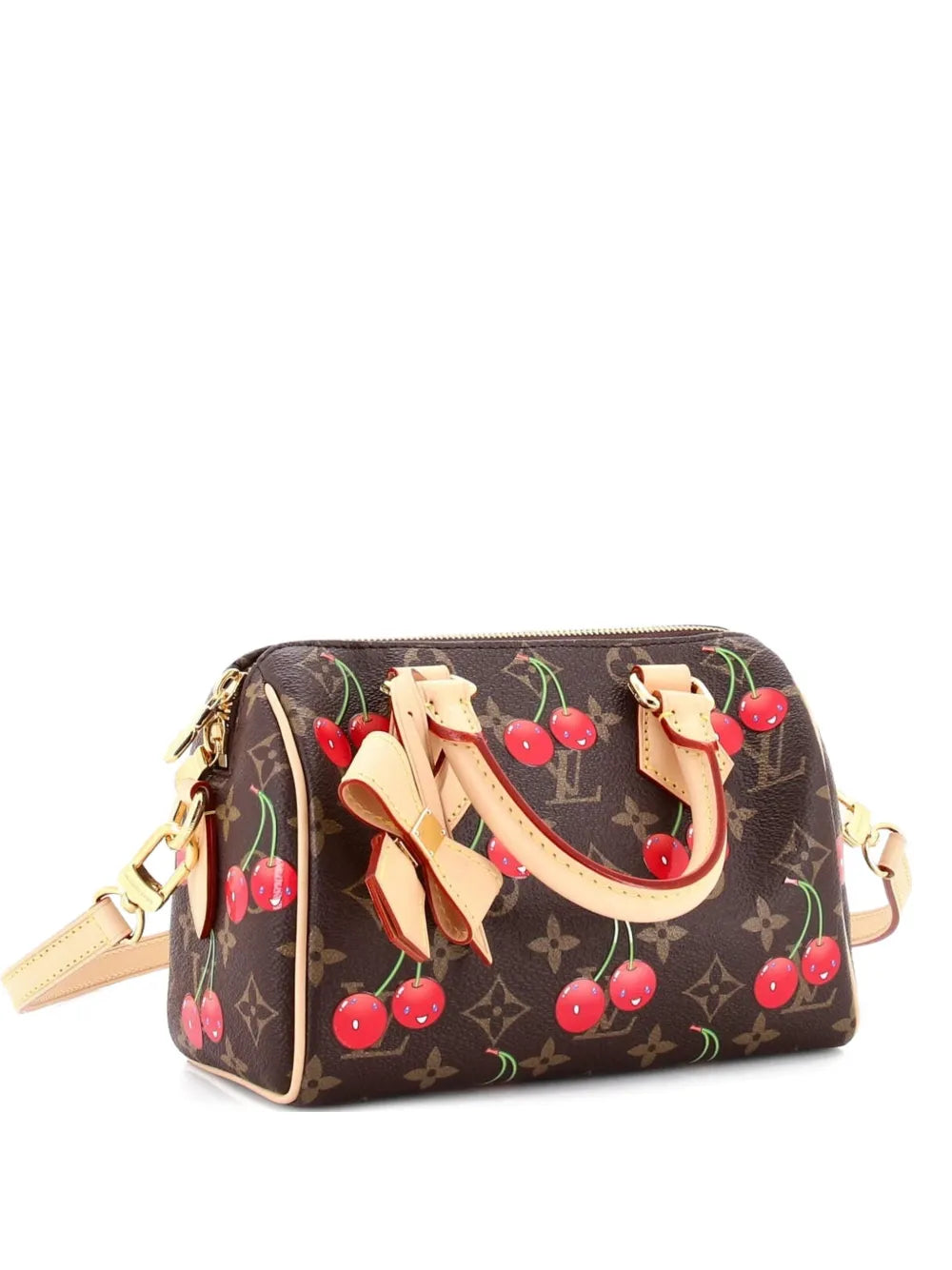 Louis Vuitton Pre Owned X Takashi Murakami Speedy Bandouliere Bag Limited Edition Monogram Cerises 20 Shoulder Bag