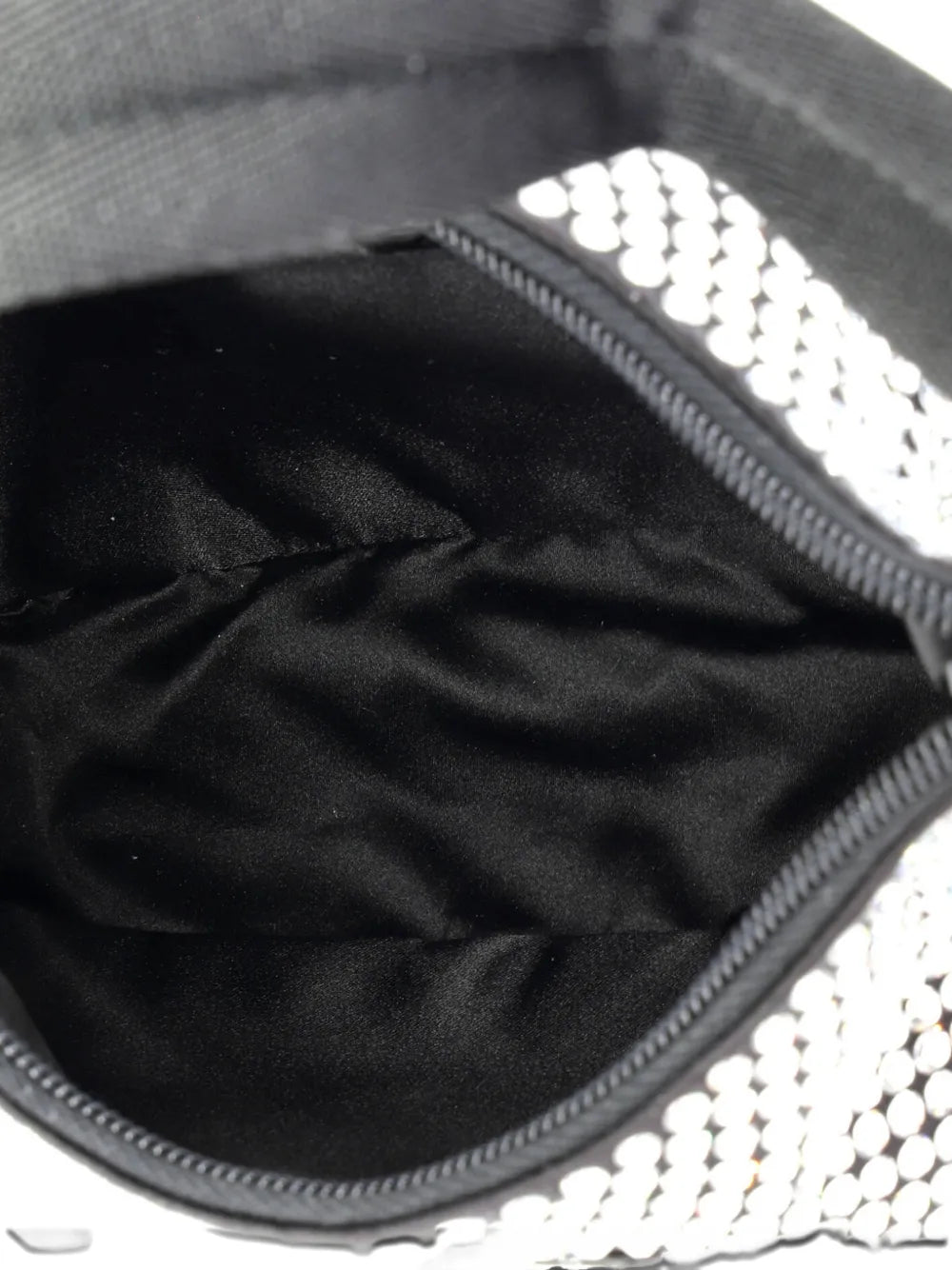 Prada Pre Owned Re Edition 2000 Crystal Embellished Satin Mini Hobo Bag