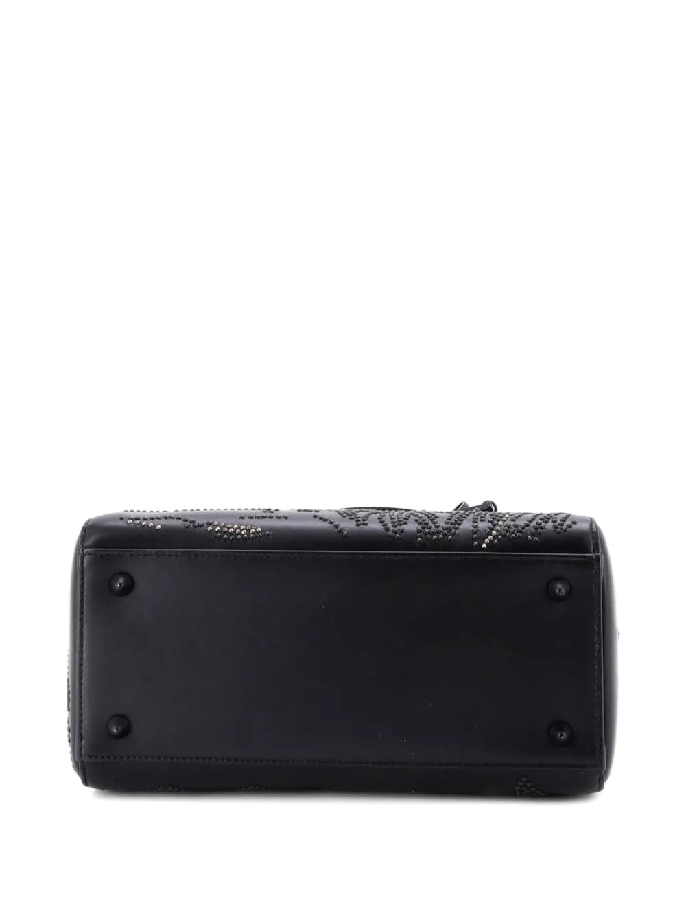 Christian Dior Pre Owned Butterfly Lady Dior Bag Embroidered And Beaded Leather Medium Shoulder Bag