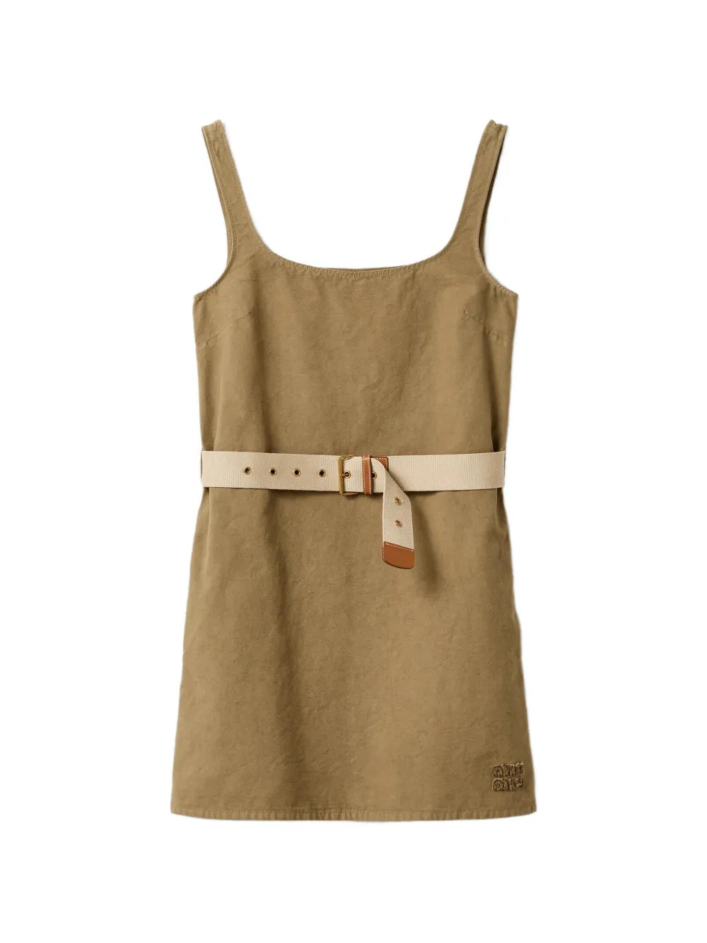 Miu Miu Scoop Neck Mini Dress