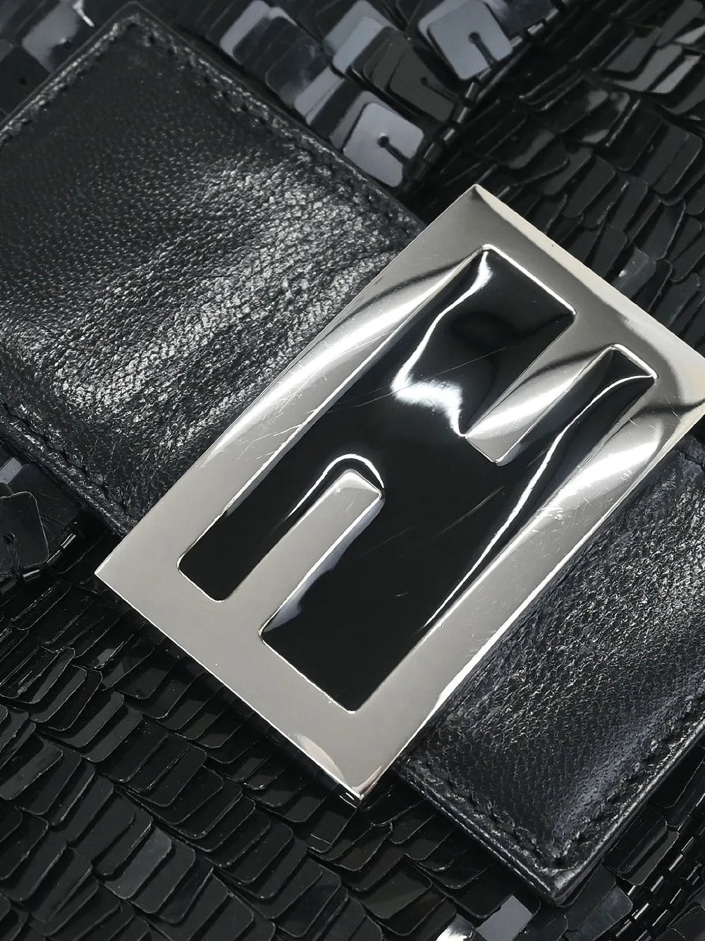 Fendi Pre Owned 2009 Baguette Sequin Embellished Shoulder Bag