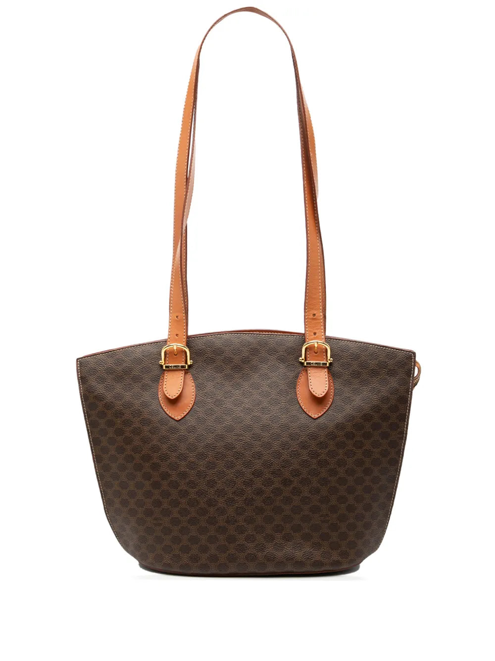 Celine Pre Owned 1999 Macadam Coated Canvas Shoulder Bag