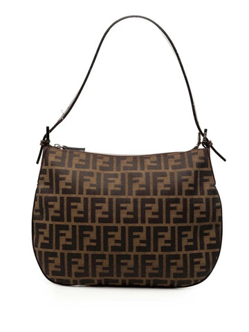 Fendi Pre Owned 2000 2010 Zucca Canvas Shoulder Bag