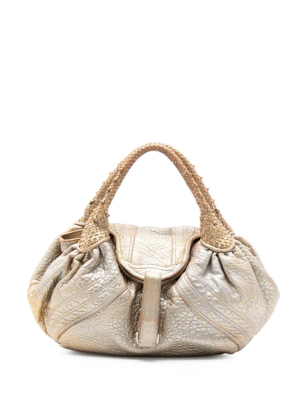 Fendi Pre Owned 2000 2010 Bimetal Nappa Spy Hobo Bag