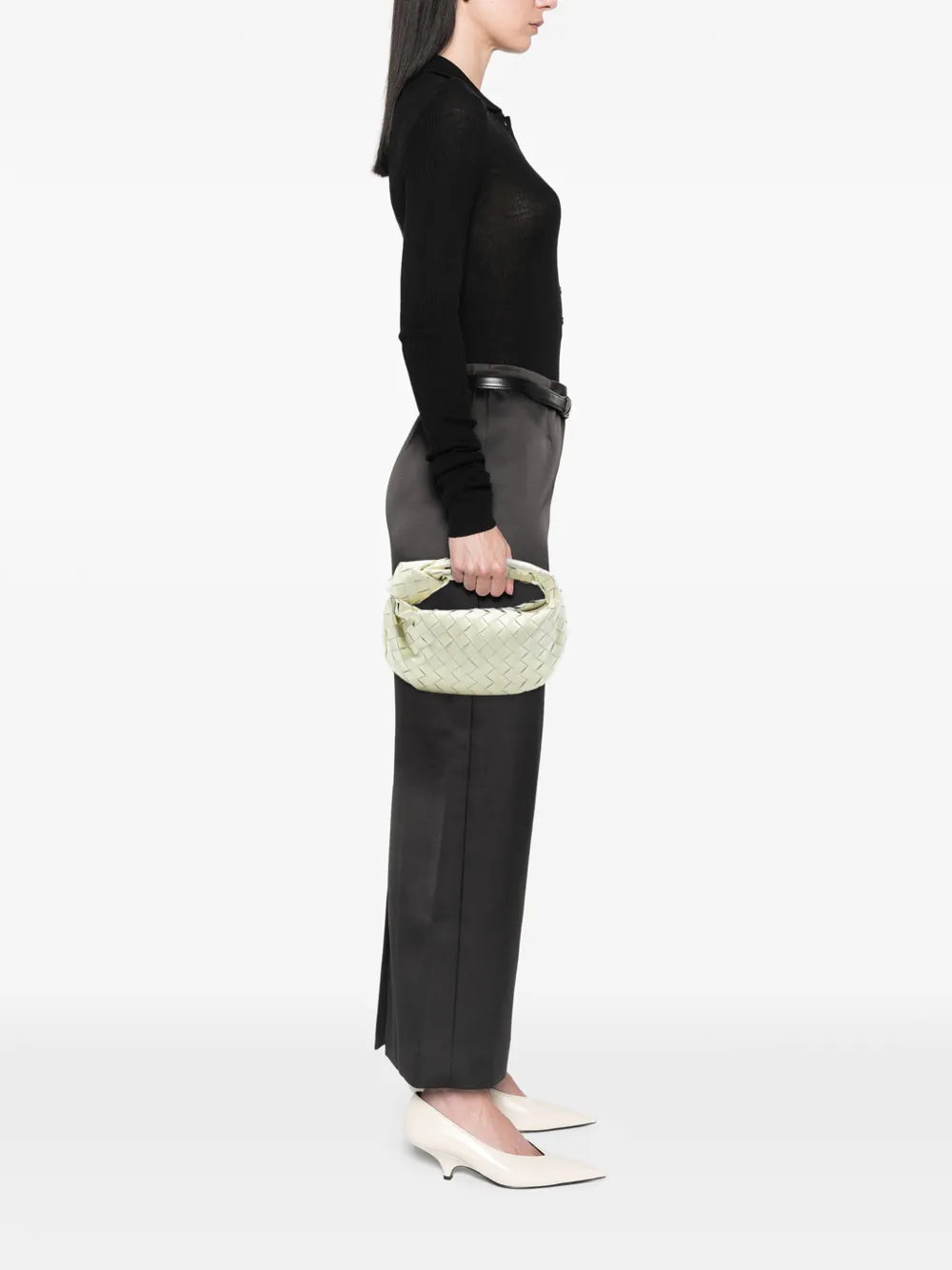 Bottega Veneta Pre Owned 2012 2025 Mini Patent Intrecciato Jodie Hobo Bag
