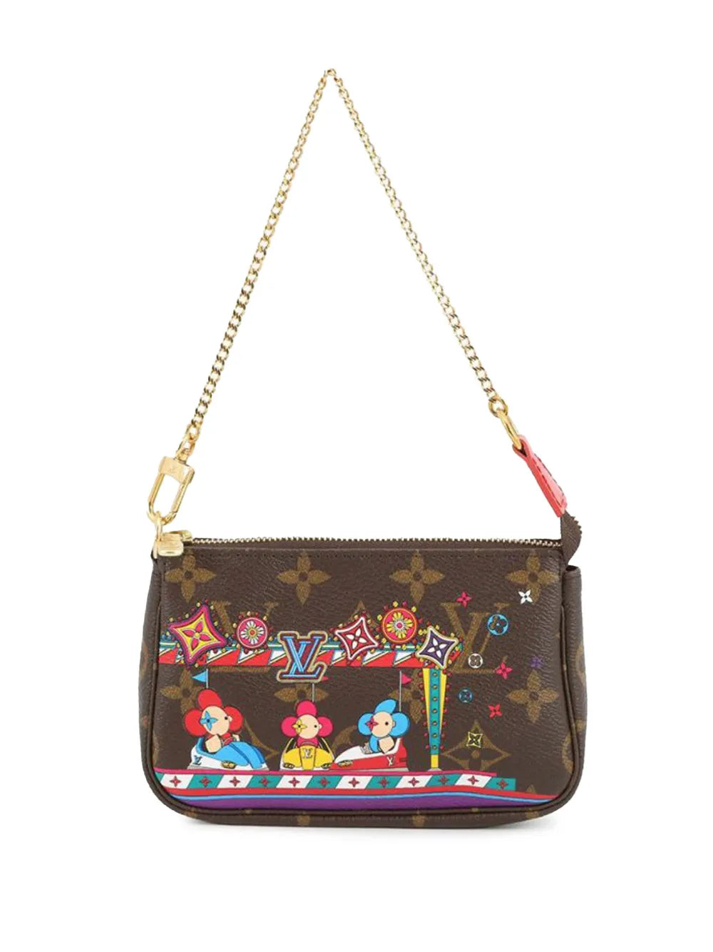Louis Vuitton Pre Owned 2020 Monogram Vivienne Christmas Mini Pochette Accessoires Shoulder Bag